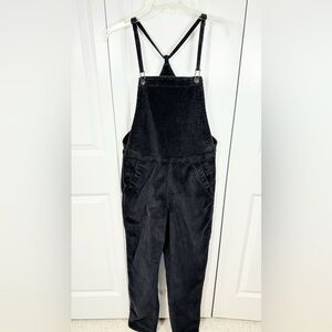 American Eagle Outfitters Black Corduroy Overalls